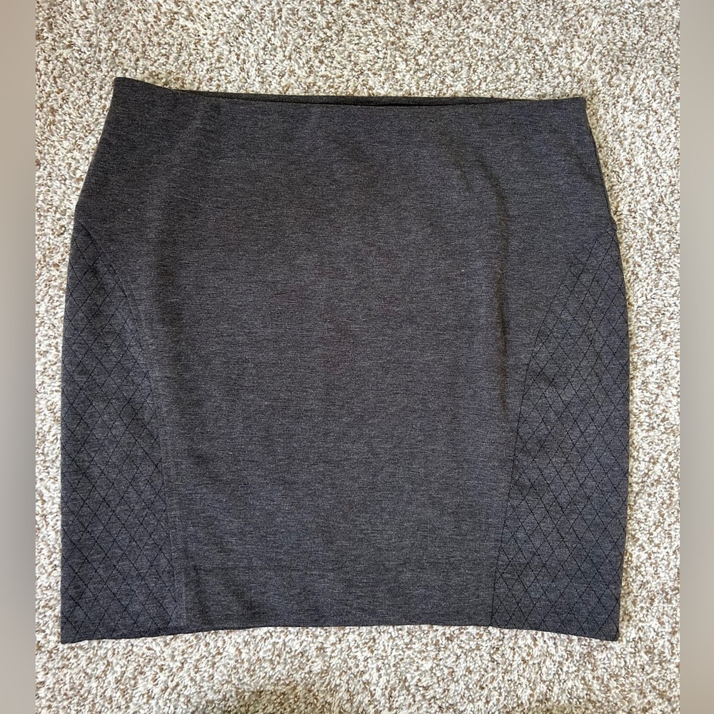 🦋Simply Vera Vera Wang Charcoal Pencil Skirt Office Formal Stretch Neutral Large